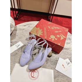 Christian Louboutin Lipsita Jane ТуфлиЛодочки Mary Jane od Lakirane kože 55 Ljubičaste Boje CL Dućan s Cipelama