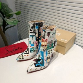Christian Louboutin So Kate Čizme s попой 100 mm Kolaž Lakirana Boja