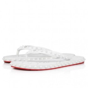 Christian Louboutin Super Loubi Flip Ženske Japanke Gumene Cipele Bianco Christian Louboutin