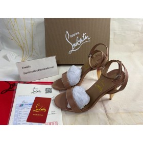 Sandale Christian Louboutin LipQueen od Lakirane kože ili boje kože 100 mm