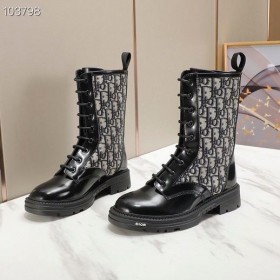 Čizme Dior Explorer Dior Od Косого Jacquard Iz Crne Teleće kože
