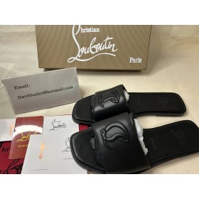 Dućan Cipela Christian Louboutin CL Mule Od Teleće Kože Crne Boje CL