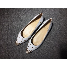 Balet stanovi Christian Louboutin Degraspike Od Napa kože Bijele boje