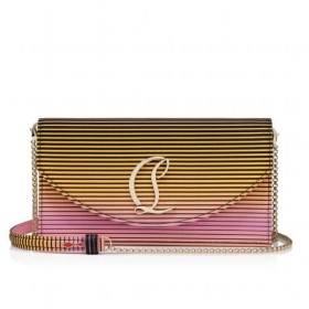 Клатч Christian Louboutin Loubi54 Od Krep Satena s po cijeloj površini Aftersun Višebojne