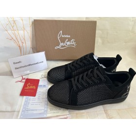 Tenisice Christian Louboutin Zabava Louis Junior S niskim берцем Veau Velours Crne boje