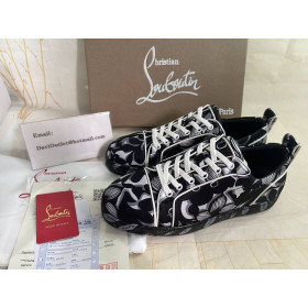 Christian Louboutin tenisice Louis Junior Orlato Crne boje sa po cijeloj površini Petunias Christian Louboutin Shoes