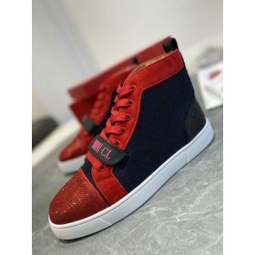 Tenisice Christian Louboutin Louis Orlato Vs Flat Trico Crna Crvena