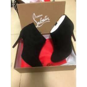 Čizme Christian Louboutin Belle 100 mm Od Antilop Crne Boje