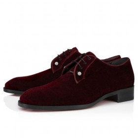 Christian Louboutin Derbi Sa štrasom Chambeliss Night Velvet Brownie