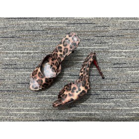 Christian Louboutin Me Dolly 100 mm Kožne Japanke S Леопардовым po cijeloj površini Poni Kitty