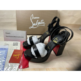 Christian Louboutin Movida Sabina Sandale 130 Mm Od Lakirane TeleÄe kože Crne boje Christian Louboutin Shoes