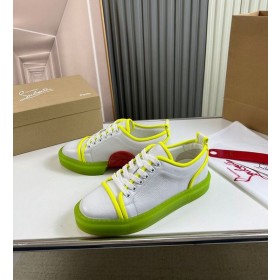 Christian Louboutin tenisice Adolon Junior S niskim беÑÑем Od kože Ðеоново-Žute boje