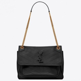 Torba za Saint Laurent Medium Niki Bag Iz Crne Ovčje kože Saint Laurent Bag