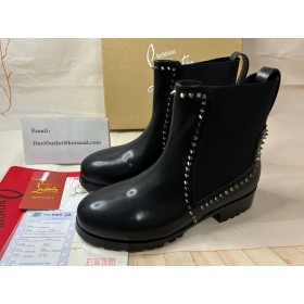 Christian Louboutin Out Kožne Čizme, Ukrašen Линой, Cipele Christian Louboutin