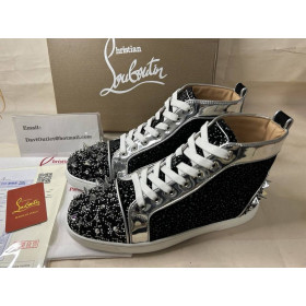 Najviši vrh Christian Louboutin Lou Pik Pik 2 Crna/mix Crne antilop