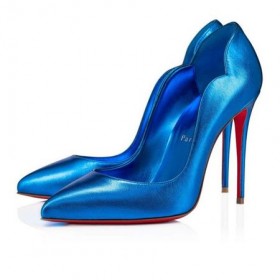 Cipele-brod Christian Louboutin Hot Chick Od kože 100 mm Alize/lin Ализе