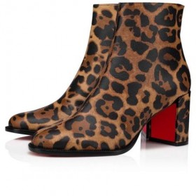 Christian Louboutin Spikita Booty Adoxa 70 mm Smeđa Kavijar