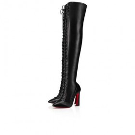 Visoke cipele Christian Louboutin Anjel 100 mm Crna Napa