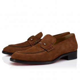 Christian Louboutin Chambelimoc Loafers Nubuck Leather Cuir