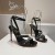 Christian Louboutin cipele s remenÄiÄem oko gležnja Mafaldina Sa Å iljcima 100 mm Od Lakirane Crne Boje