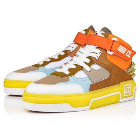 Christian Louboutin Astroloubi Mid High-Top Sneakers Flerfärgad CL Skor