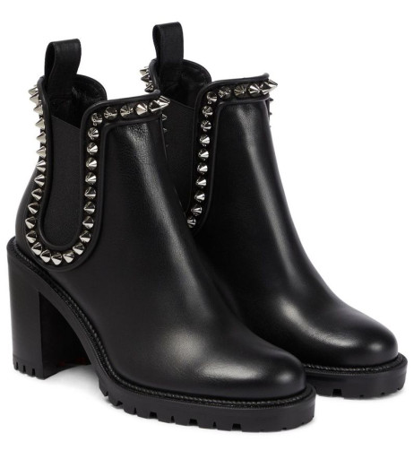 Christian Louboutin Capahutta Prydd 70mm Läder Vrist BootsChristian Louboutin Skor
