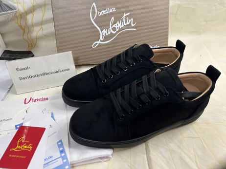 Christian Louboutin Louis Junior Sneakers Veau Velours Svart