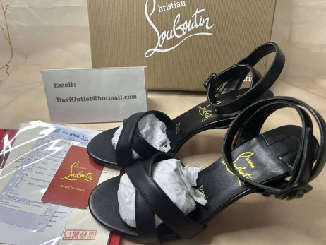 Christian Louboutin Mariza 85 Mm Sandaler Nappaläder Svart Christian Louboutin Skor