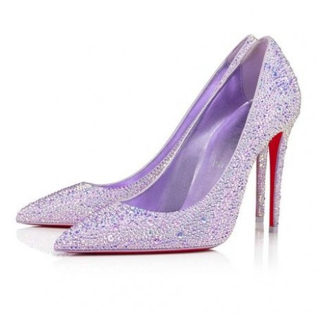 Christian Louboutin Pumpar Kate 100 mm Lila Rök/gråta Tran/lin Lil S Mocka