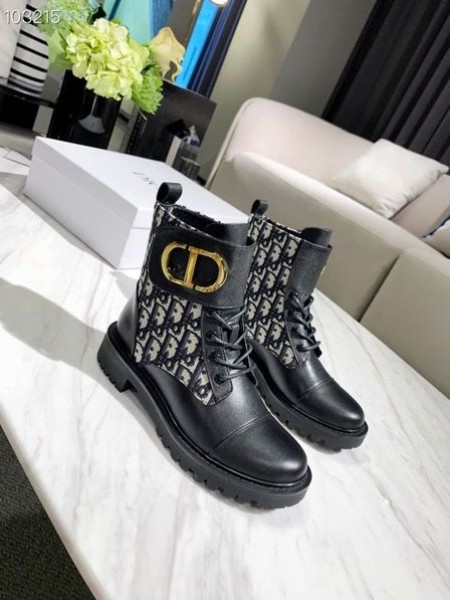 Dior Ankelboots Lace Sned Ut Svart Kalv