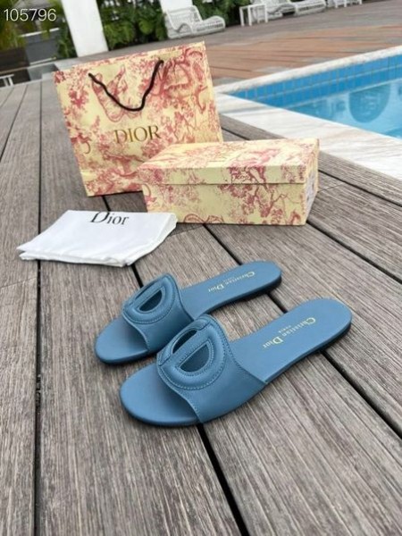 Dior D-Klubb Bild Marinblå Kalv Läder