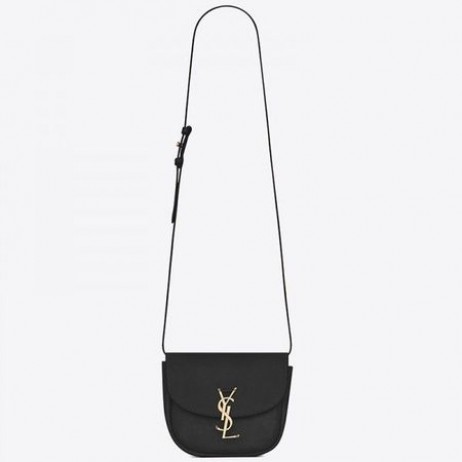 Saint Laurent Kaia Små Satchel Väska Svart Kalvskinn Saint Laurent Väskor