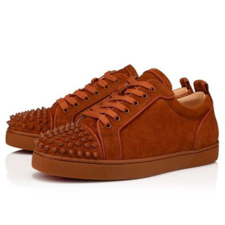 Christian Louboutin Låg överst Louis Junior SP-Foxy/foxy Mat Veau Velours Sneaker