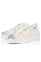Christian Louboutin Degravieira Strass Sneakers Crepe Satin Och Strass CL Vit Skor