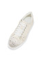 Christian Louboutin Degravieira Strass Sneakers Crepe Satin Och Strass CL Vit Skor