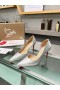 Christian Louboutin Iriza 85mm Pumpar Paljett Tyg Silver