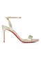 Christian Louboutin Loubigirl 85 Mm Läder Sandaler Platine CL Skor