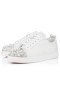 Christian Louboutin Louis Junior P Pik Pik Strass Kvinnor Sneakers Kalv Läder Vit