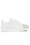 Christian Louboutin Louis Junior P Pik Pik Strass Kvinnor Sneakers Kalv Läder Vit