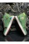 Christian Louboutin Louis Strass High-Top Sneakers Python Roccia Electric Green