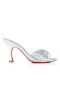 Christian Louboutin Mariza Är Tillbaka Strass 85 mm Mulor Silver Sandaler Christian Louboutin Skor