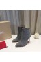 Christian Louboutin Willetta Boots 100mm Mocka med Spikar Grå