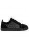 Christian Louboutin Louis Junior Spikar Sneakers Mocka Svart