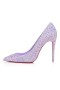 Christian Louboutin Pumpar Kate 100 mm Lila Rök/gråta Tran/lin Lil S Mocka