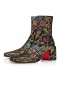 Christian Louboutin Alleo Boot 70mm Låga Stövlar Jacquard Florea Skriva ut flera färger