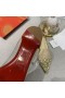 Christian Louboutin Collaclou Spik Klar Platt Prydd Pvc och Metalliskt Läder Guld