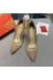 Christian Louboutin Degrastrass 100mm Crystal Spike-Utsmyckade Pumparna Mesh Naken
