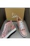 Christian Louboutin Kvinnor High Top Sneakers Strass Prydd Rose Rosa