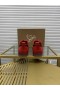 Christian Louboutin Louis Junior Spikar Orlato Sneakers Monogram-svart Kalvskinn Röd