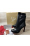 Christian Louboutin Pumppie Booty 85 Mm Låga Stövlar Kalv Läder Svart Christian Louboutin Skor